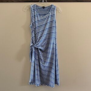 Talbots Blue and White Striped Dress